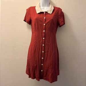 Forever 21 red collared dress